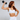 A woman performing strength training with a dumbbell overhead.