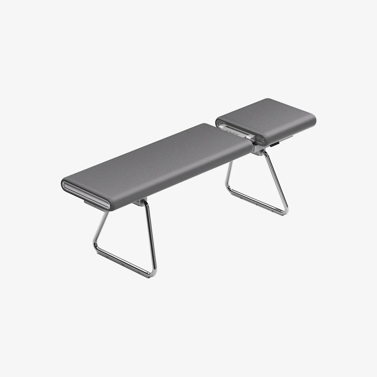 AEKE Fitness Bench B1, a grey adjustable workout bench with chrome legs.