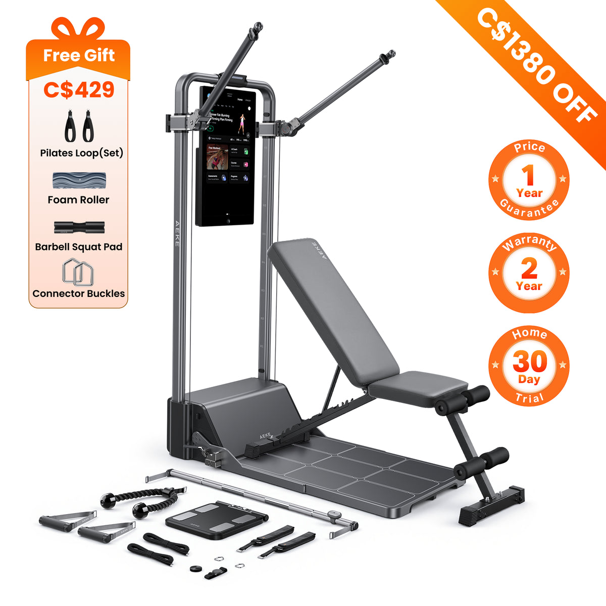 Salle de sport intelligente tout-en-un AEKE S1 Pro pour la maison